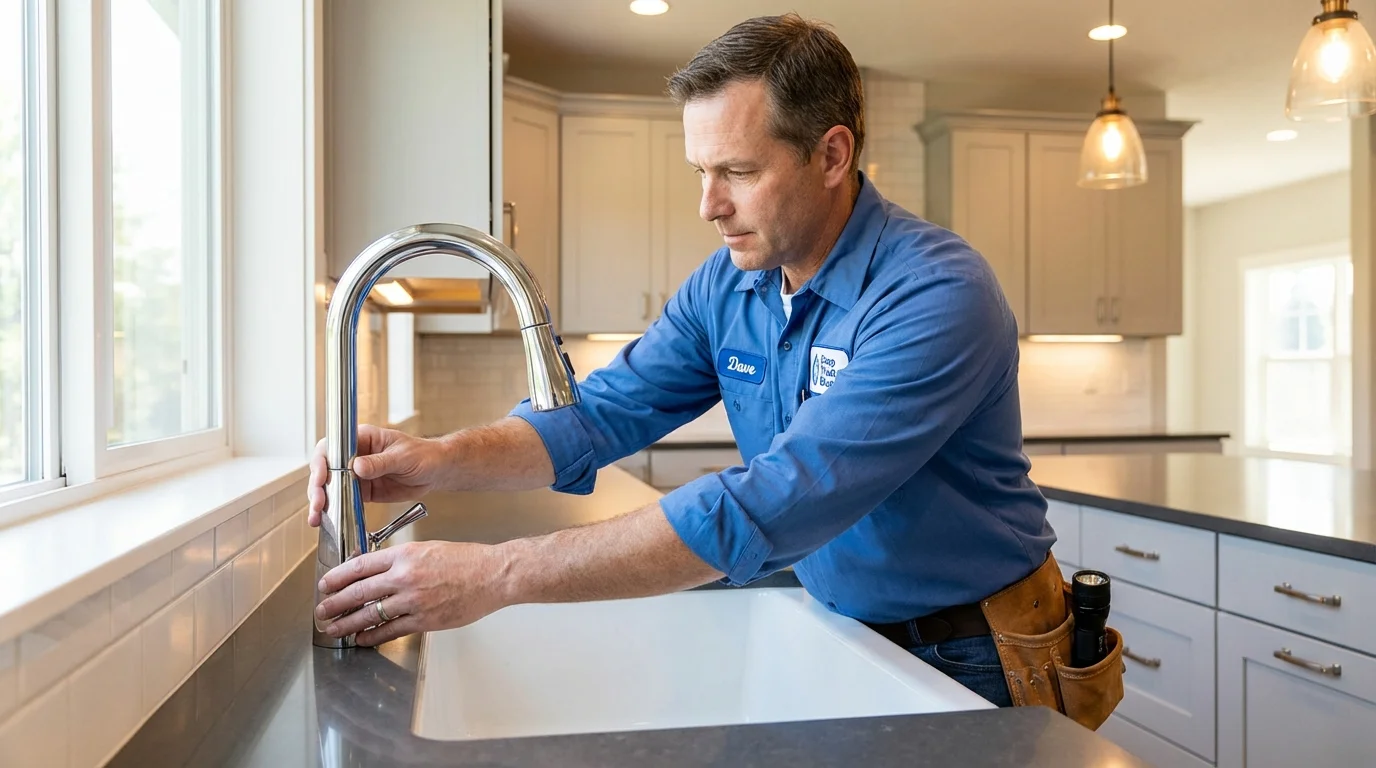 Kitchen faucet installation by Johns Plumbing LLC in Ormond Beach