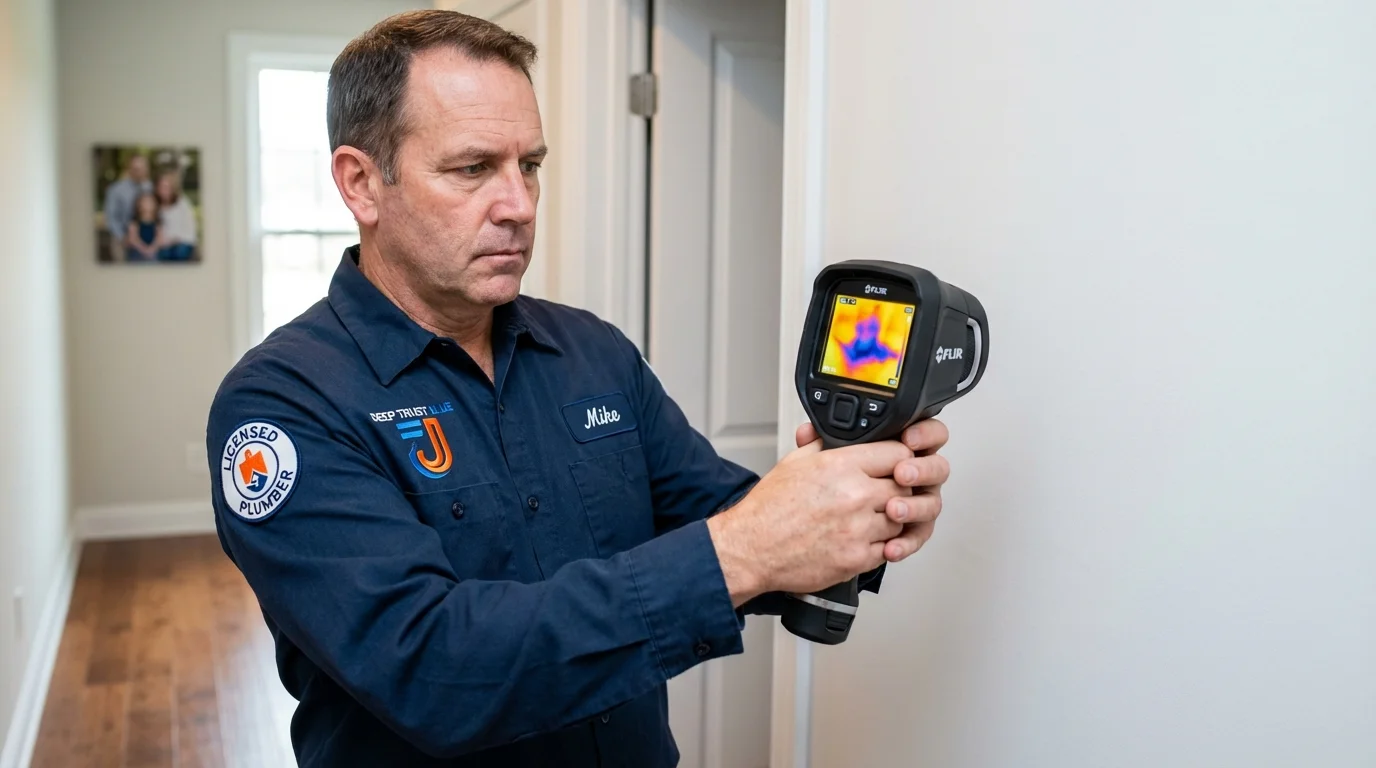 Thermal imaging leak detection by Johns Plumbing LLC in Ormond Beach