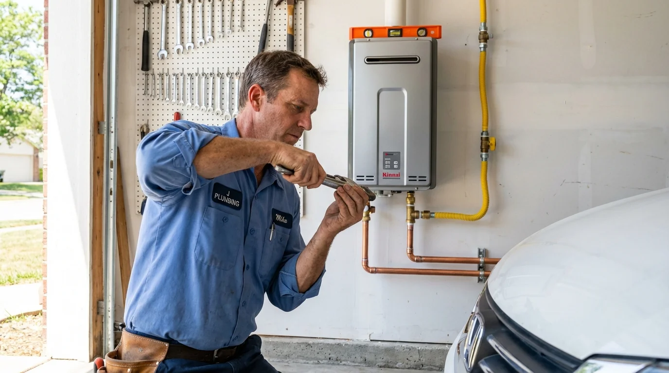 Tankless water heater installation by a Johns Plumbing LLC plumber in Ormond Beach